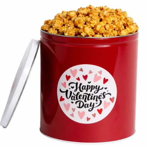 Vista 14 de Lata de palomitas de maíz navideñas Uncle Myron's - Latas de palomitas de maíz 3 sabores, lata navideña de 1 galón, caramelo, queso cheddar