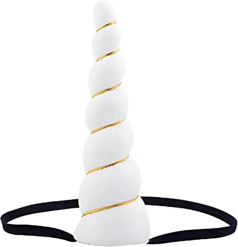 Vista 7 de Delicate Dew Shiny Unicorn Horn Elastic Headband Cosplay Costume Easter Headpiece