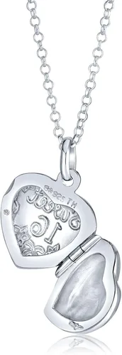 Vista 4 de Personalizado Grabar SWEET 16 cumpleaños Locket collar Hold foto titular grabado flor corazón Lockets para adolescentes