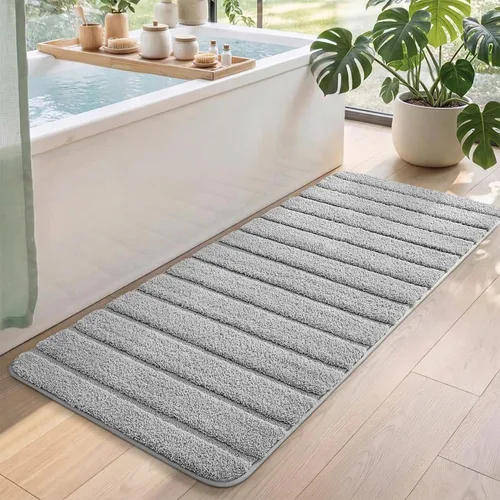Vista 17 de DEXI Alfombrillas de baño para baño, 30 x 17, absorbente, de secado rápido Beige