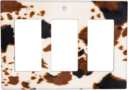 Vista 36 de Placa de interruptor de luz con estampado de leopardo de 1 banda, placa de pared basculante individual, placa decorativa eléctrica GFCI