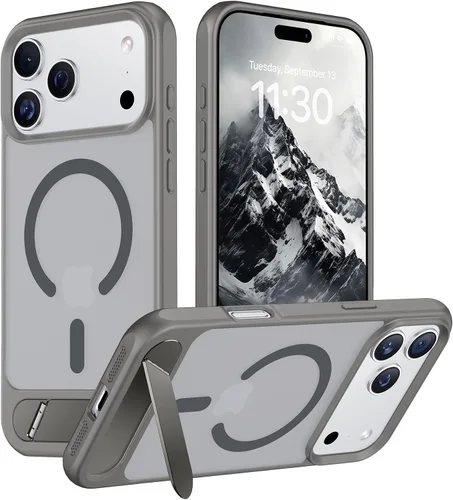 Vista 316 de Temdan Funda para Samsung Galaxy Z Fold 8, compatible con MagSafe, protector de pantalla HD integrado y función atril, protección de bisagra Negro