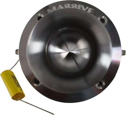 Vista 3 de Massive Audio MT1V2 - Tweeter Power Bullet de 3.5 pulgadas 4 ohmios, 60 W RMS Titanium Dome Super Tweeter, alta salida Pro Audio Highs, carcasa