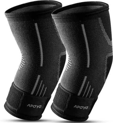 Vista 9 de APOYO Codera para tendinitis y codo de tenista, manga de compresión para artritis, entrenamientos, reduce el dolor articular durante la actividad
