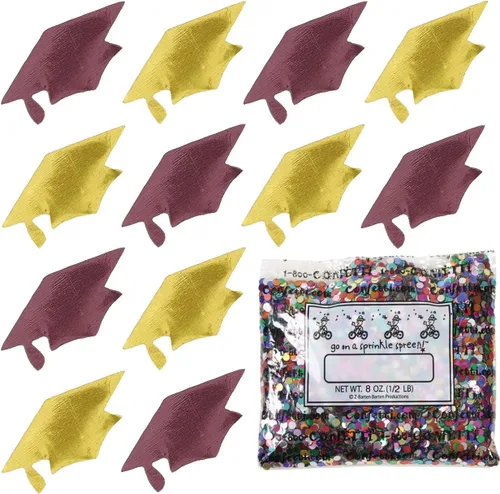 Vista 181 de Confetti Grad Cap Negro, Azul Marino Combo - 2 bolsas de media onza (1 oz)