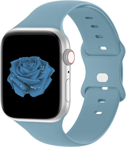 Vista 11 de Bandiction Compatible with Apple Watch Series 3 38mm Series 5 40mm iWatch Bands 38mm 40mm 41mm, Soft Silicone Sport Replacement Strap Compatible for