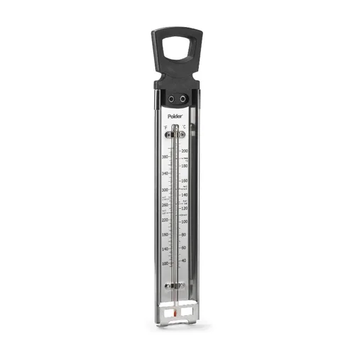 Termómetro de acero inoxidable Polder THM-515, para dulces, gelatina o aceite para freír, Plateado