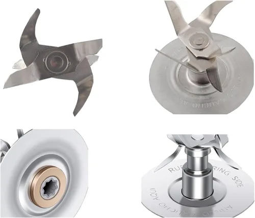 Vista 4 de 2Pcs Blade Blender Compatible With Osterizer Blender- 6 Point 4980 With Rubber Seal Gasket Replacement Parts