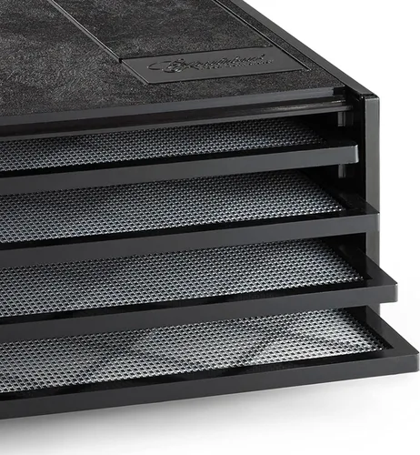 Vista 9 de Excalibur 2400 deshidratador de alimentos con 4 charolas, económico, color negro.