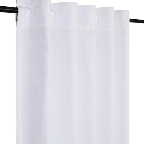 Vista 10 de Cortinas de lino natural – Juego de 2 paneles con pestaña trasera, 50 x 63 pulgadas cada uno, cortinas texturizadas con aspecto de lino para sala