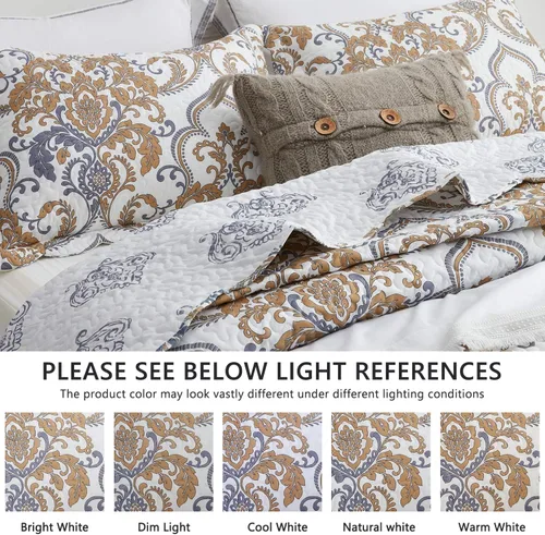 Vista 18 de CHIXIN - Juego de colcha tamaño King/Cal King extragrande, diseño de Navidad, microfibra ligera y suave, 4 piezas