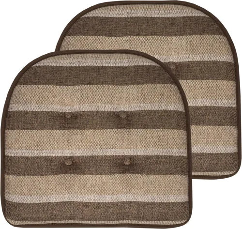 Vista 84 de Sweet Home Collection - Cojín de espuma viscoelástica para silla con capitoné, antideslizante, en forma de U, de 17 x 16 pulgadas, a cuadros Cuadros