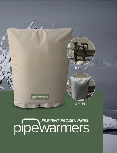 Vista 7 de La cubierta aislante original para tuberías de invierno (5˚F) - Algodón de doble pared (con revestimiento UV) aislado para protección contra