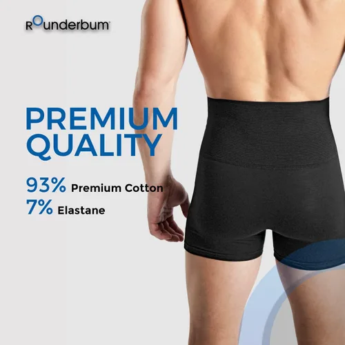 Vista 5 de Rounderbum Mens Underwear Mens Boxer Briefs Compression Tech - Slim Fit Boxer Briefs - Comfortable Cotton Underwear