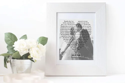 Vista 4 de UNFRAMED Print, Valentines Day,1st Anniversary Gift with Your Photo, First Dance Song Lyrics, Personalized Anniversary Gift, First Dance Song Print