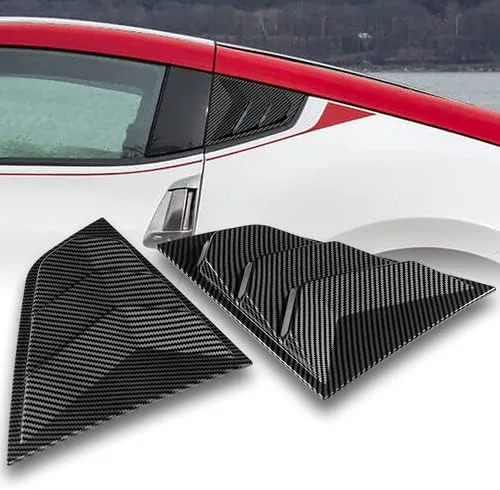 Vista 6 de 2 rejillas de ventilación de plástico ABS para ventana lateral trasera, compatible con Nissan 370Z 2009-2020, 2010 2011 2012 2013 2014 2015 2016