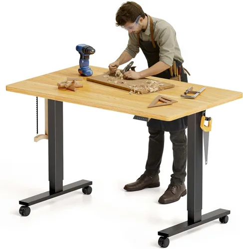 Vista 14 de FLEXISPOT Banco de trabajo eléctrico ajustable, mesa de trabajo ergonómica de 48 x 30 pulgadas para garaje, taller, oficina y hogar, amplio