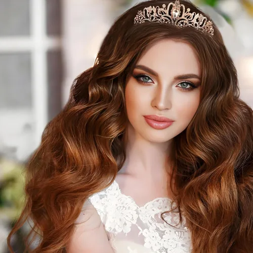 Vista 17 de Corona de princesa para mujer, tiaras de reina de cristal para niñas, accesorios para el cabello de novia, regalos para cumpleaños, boda