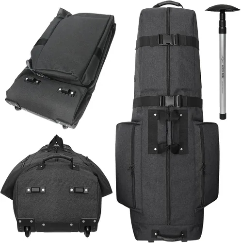 Vista 12 de CaddyDaddy Constrictor Funda para bolsa de viaje de golf de lados suaves con espuma gruesa y densa acolchada en la parte superior, cobertura