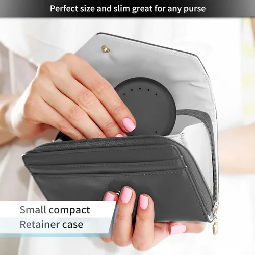 Vista 7 de Annhua Denture Case Orthodontic Retainer Case with Vent Holes, Dental Mouthguard Container Retainer Box Slim with Magnetic Closure for