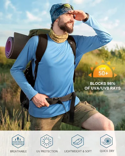 Vista 3 de Roadbox FPU 50+ Camisas de pesca para hombres manga larga, protección solar contra rayos UV.