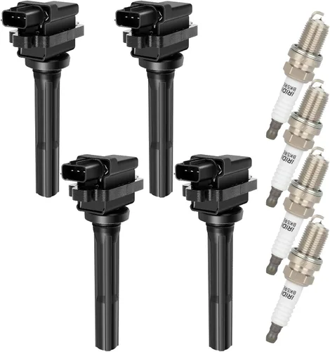Vista 8 de ECCPP UF237 4 bobinas de encendido con 4 bujías de iridio 5464, paquetes de bobinas, para Suzuki Aerio 2004-2007 1.8L