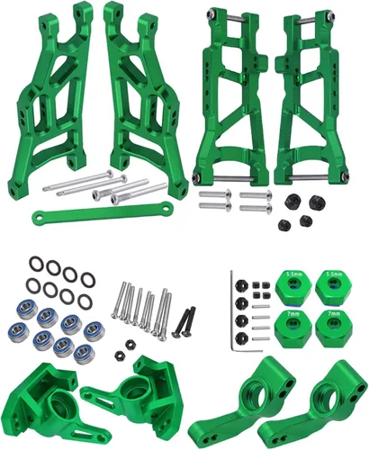 Pieza de actualizaciones para 1/10 Rustler VXL 2wd/Stampede VXL 2wd, suspensión delantera trasera de aleación A brazos, bloques de dirección de