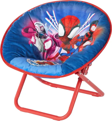 Vista 21 de Nickelodeon Blues Clues Silla para platillos plegable para niños de 19" con cojín, a partir de 3 años, poliéster
