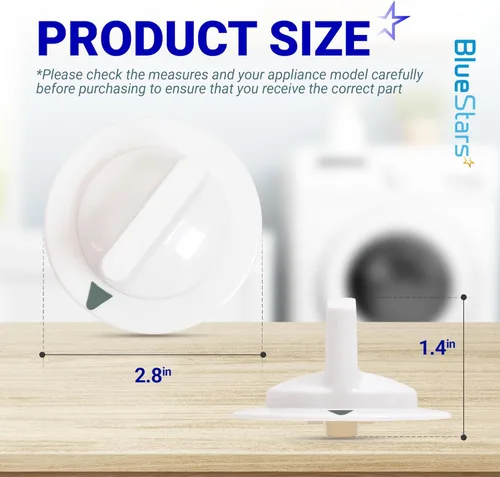 Vista 2 de BlueStars WE1M652 - Perilla de control del temporizador de secadora con anillo de metal mejorado - Compatible con secadoras Hotpoint HTDX100EM8WW