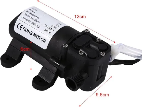 Vista 7 de Kit de bomba de lavado de autos DC 12V, kit eléctrico de lavadora de alta presión para automóviles