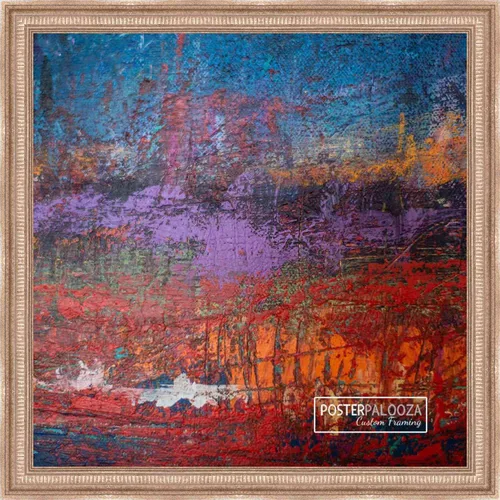 Vista 2 de Poster Palooza 3x3 Inch Traditional Antique Silver Complete Wood Square Picture Frame with UV Acrylic Plexiglass, Foam Board Backing & Hardware