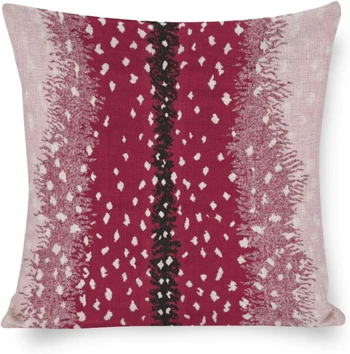 Vista 9 de POMOTER Fundas de almohada de antílope, fundas cuadradas de lino con estampado de antílopes de animales de leño, color azul y blanco, funda