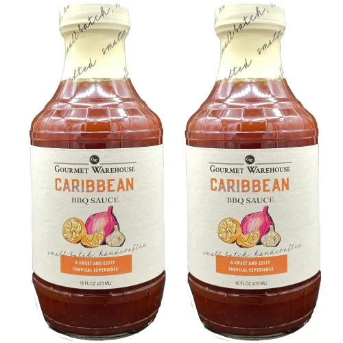 Vista 9 de Gourmet Warehouse Salsas para barbacoa, 16 onzas líquidas, paquete de 2 (barril de bourbon)