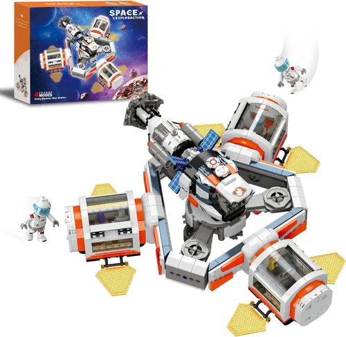 Vista 12 de Space Base Building Sets, Exploration Space Station Model, 1000 PCS Ll001