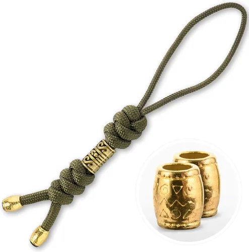 Vista 16 de M-Tac Skull Knife Lanyard with Bead – Paracord Lanyard for Knives & EDC – Tactical Knife Fob Pull Cord – Durable Paracord