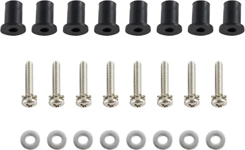 Kit de tuercas de acero inoxidable y goma para faros delanteros para Harley Davidson