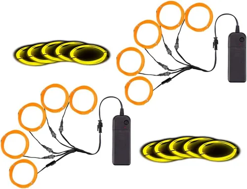 Vista 26 de MaxLax Cable EL, luces de neón portátiles, cable EL 5 en 3.3 ft, alambre electroluminiscente para decoración de Halloween, fiesta de Navidad