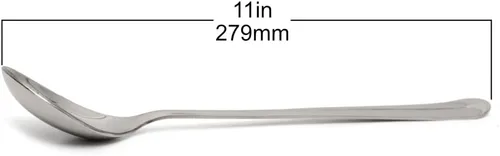 Vista 2 de Lindy's Tarro de acero inoxidable/cuchara de servir, plata (SC30)