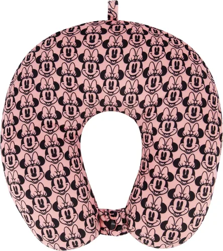 Vista 9 de FUL Disney Minnie Mouse - Almohada de cuello con capucha y orejas 3D, accesorios de viaje para avión, automóvil y oficina, cómoda y transpirable