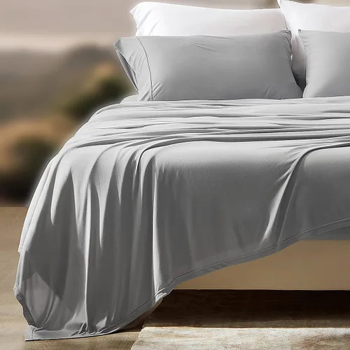 Vista 8 de SLEEP ZONE Juego de sábanas Twin - Ropa de cama de 3 piezas - Juego de sábanas refrescantes de punto jersey - Suaves y resistentes a la decoloración