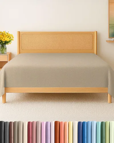 Vista 50 de Sábana encimera de bolsillo profundo, más suave que el algodón egipcio, 1 sábana encimera para colchón tamaño Queen