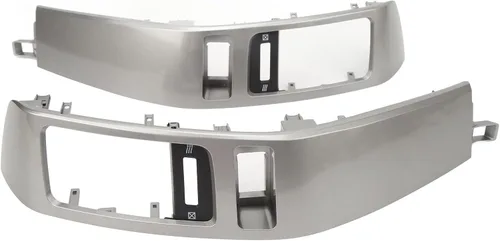 Vista 9 de Aramox 2 paneles de ventilación de salpicadero, consola central plateada, panel de ventilación de aire de CA, compatible con Land Cruiser Prado J120