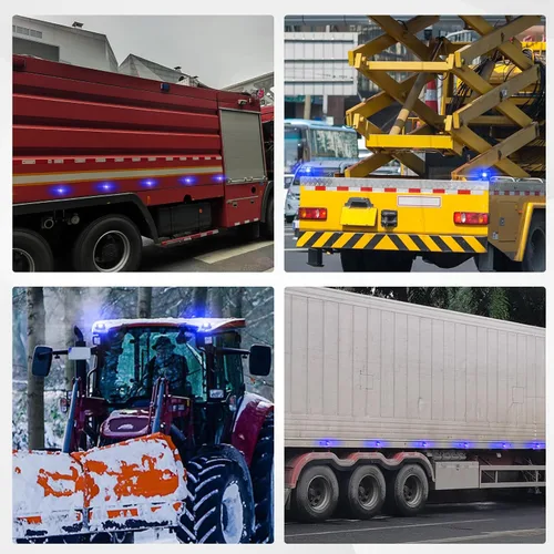 Vista 7 de Luz de Advertencia Estroboscópica LED, Luz de Baliza Estroboscópica Intermitente, Mini Luz de Baliza Estroboscópica Redonda para Techo de 12V 24V