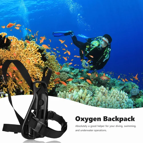 Vista 9 de Correa de tanque de buceo ajustable, diseño antideslizante estable para soporte seguro de botella de oxígeno, accesorio de buceo duradero
