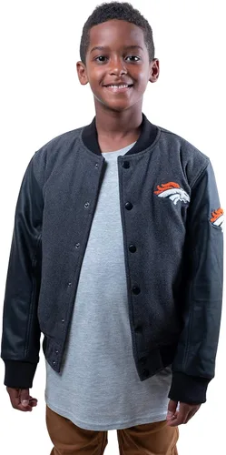 Ultra Game NFL - Chaqueta de béisbol clásica para niños