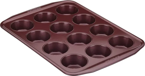 Vista 11 de Circulon Moldes antiadherentes para panecillos de 12 tazas, marrón, acero