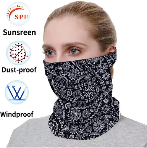 Vista 5 de Polaina para el cuello, bufanda, bandana, cubierta de tubo, pasamontañas, diadema para hombres y mujeres