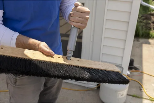 Vista 5 de MARSHALLTOWN Adaptador de mango de botón, se adapta a flotadores Bull Floats, Fresnos y escobas, rosca macho, compatibilidad de poste/mango de 1-3/4