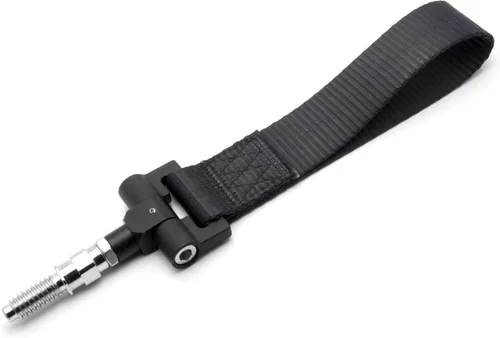 Vista 2 de x xotic tech Correa de remolque de carreras negra con adaptador de orificio de remolque compatible con BMW 1 3 5 6 Series X5 X6 o Mini Cooper