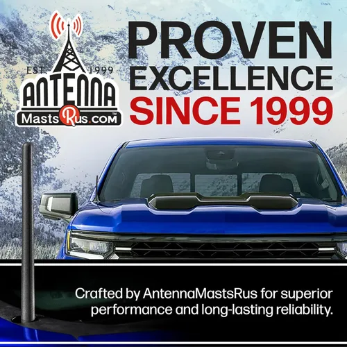 Vista 2 de AntennaMastsRus Antena de Goma Corta se Ajusta a Chevrolet Silverado 1500 (2006-2026), La Original de 6 3/4 Pulgadas, A Prueba de Lavado